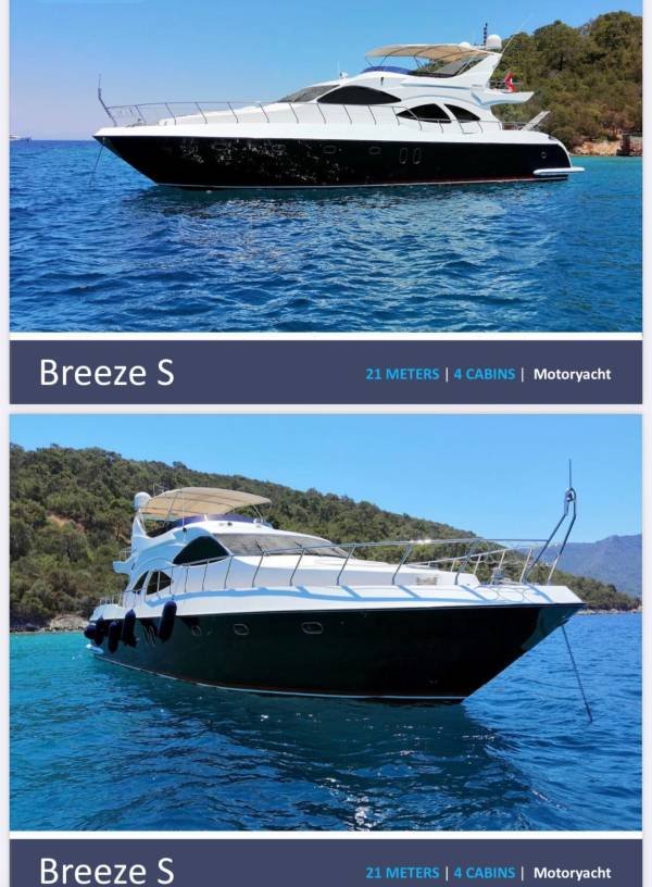 Motor Yacht Breeze S 21 Metre 4 Kabinli Lüks Motor Yat - Görsel 7