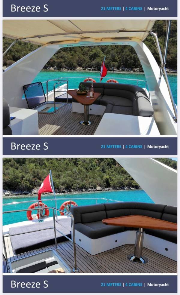 Motor Yacht Breeze S 21 Metre 4 Kabinli Lüks Motor Yat - Görsel 8