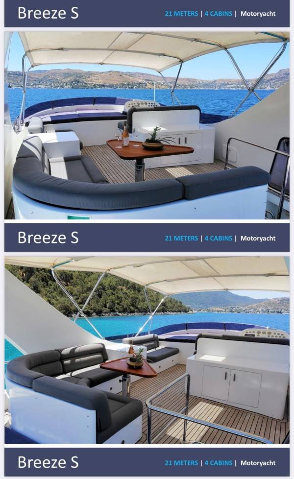 Motor Yacht Breeze S 21 Metre 4 Kabinli Lüks Motor Yat - Görsel 6